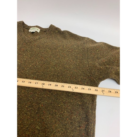 Orvis V Neck Sweater Lambswool Green Speckled Pattern Pullover Mens Size XXL - Picture 7 of 10
